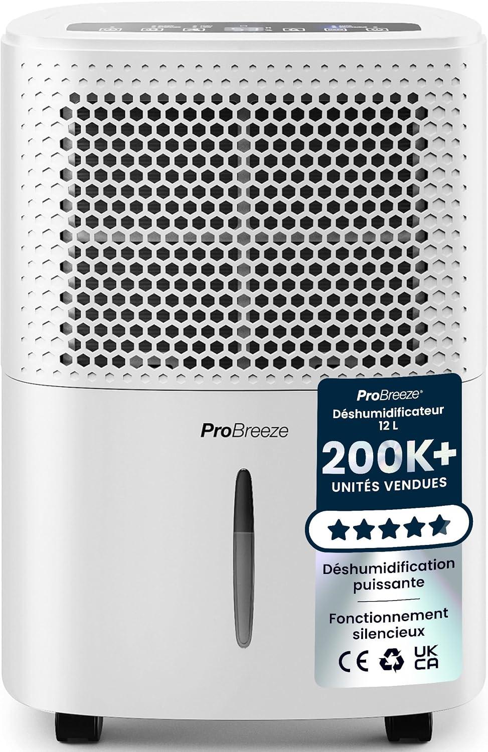 Pro Breeze — Déshumidificateur d'air silencieux 12 L/jour