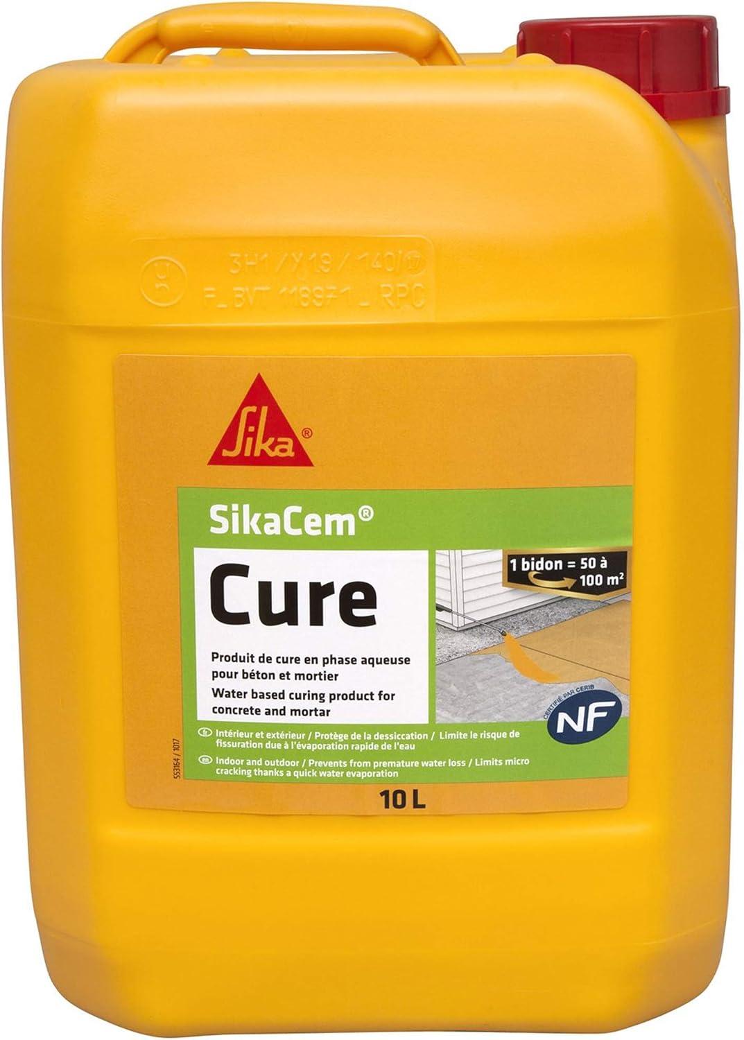 Sika SikaCem Cure — produit de cure béton et mortier, 10 L